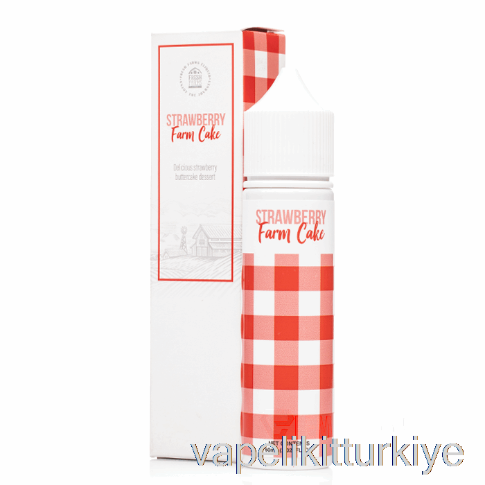Vape Elektronik Sigara çilekli çiftlik Pastası - Taze çiftlikler - 60ml 0mg